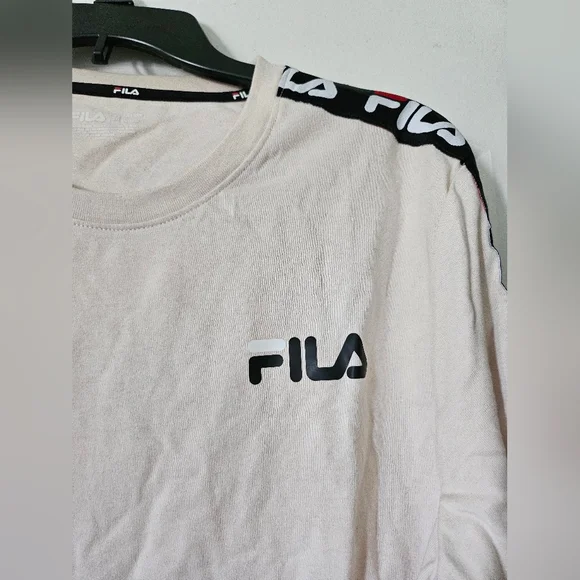 Fila Off-white Heritage Tapered Long Sleeve Tshirt - Picture 2 of 7